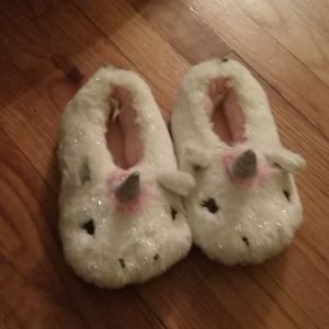 Girls unicorn bed slippers